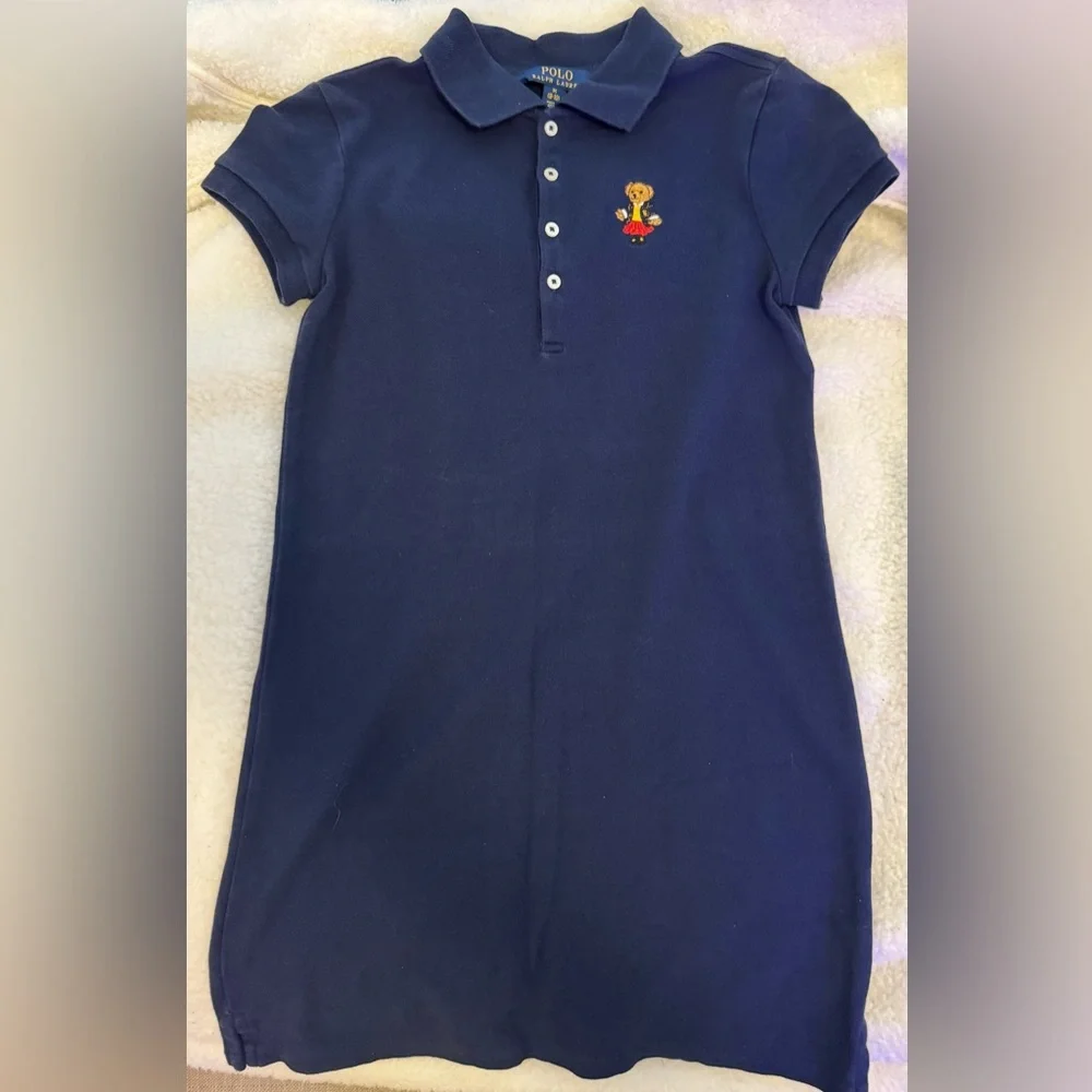 Polo by Ralph Lauren Blue Label Polo Bear Mesh Dress Size Medium - Picture 4 of 6
